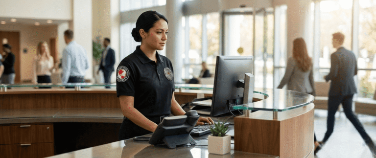 business reception guards